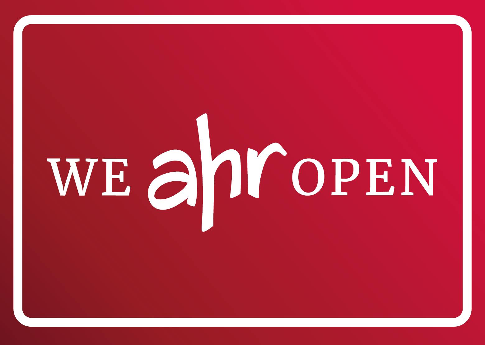 We AHR open